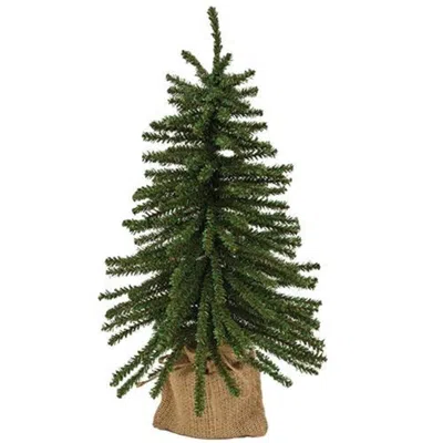 Homegifo Mini Downswept Tree With Burlap Base 15" In Green