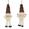 Homegifo Mini Ivory Heart Wooden Doll Ornament 2 Asstd.