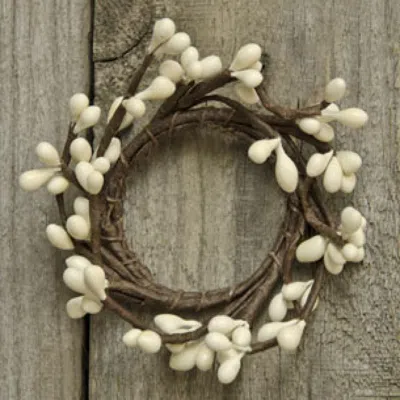 Homegifo Mini Pip Berry Ring Ivory 1.5" In Brown