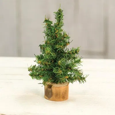 Homegifo Mini Tree With Wood Base 6" In Brown