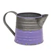 Homegifo Mini Violet & Galvanized Metal Water Pitcher