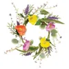 Homegifo Mixed Poppy & Silver Dollar Wreath