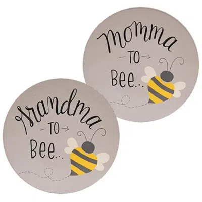 Homegifo Momma Or Grandma To Bee Plate 2 Asstd. In White
