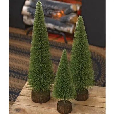 Homegifo *mossy Bottle Brush Pine Tree 10" In Green