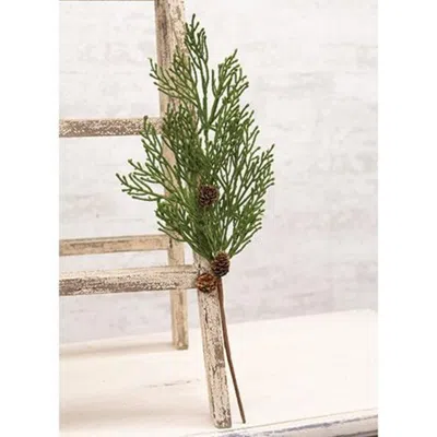 Homegifo Mossy Cedar Pine Spray 19" In Green