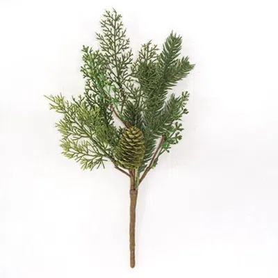 Homegifo Mossy Glen Pine & Cedar Pick 14" In Green