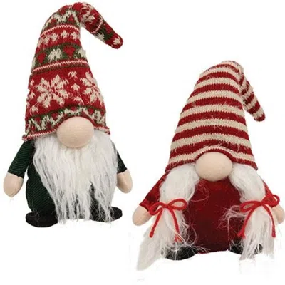 Homegifo Mr. & Mrs. Nordic Sweater Gnome 2 Asstd. In Red