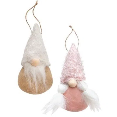 Homegifo *mr. Or Mrs. Fuzzy Hat Spring Gnome Ornament 2 Asstd. In Multi