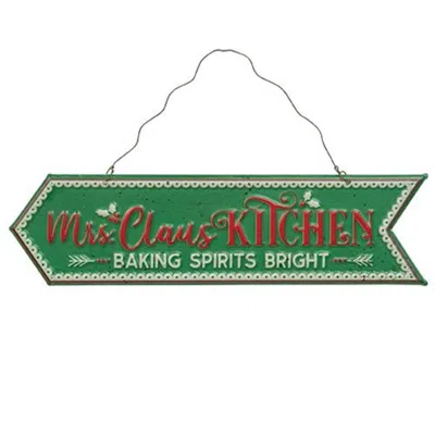 Homegifo Mrs. Claus Kitchen Metal Hanging Sign