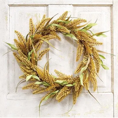 Homegifo *mustard Heather Wreath In Multi