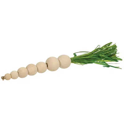Homegifo Natural Wooden Beaded Carrot In White