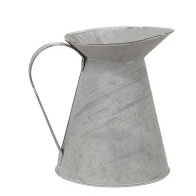 Homegifo Natural Zinc Pitcher In Gray