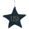 Homegifo Navy Usa Star Ornament W/jingle Bells