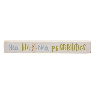 Homegifo New Life New Possibilities Painted Wood Block 12"