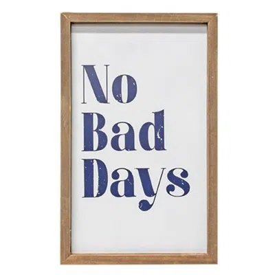 Homegifo *no Bad Days Framed Sign In White