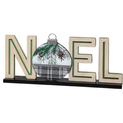 Homegifo *noel W/ornament On Base In Neutral