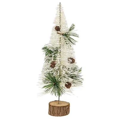 Homegifo Nordic Bottle Brush Tree 12" In Burgundy