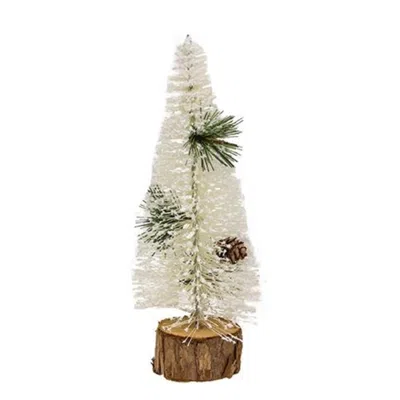 Homegifo Nordic Bottle Brush Tree 8" In White