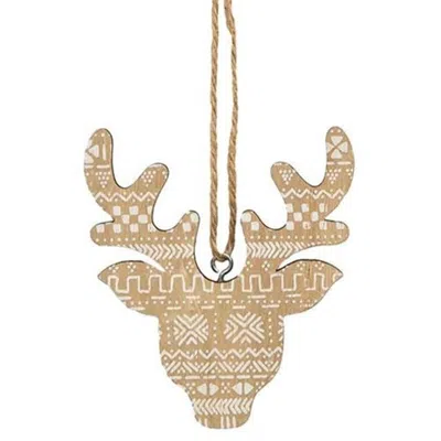 Homegifo Nordic Reindeer Wood Ornament In Brown