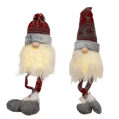 Homegifo Nordic Snowflake Dangle Leg Gnome W/led Lights 2 Asstd. In Multi