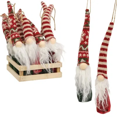 Homegifo Nordic Sweater Gnome Ornament 2 Asstd. In Brown