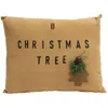 Homegifo O Christmas Tree Primitive Pillow
