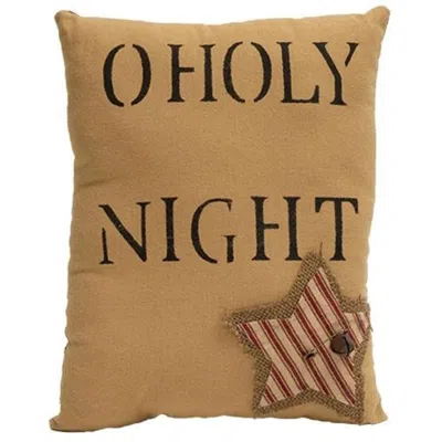 Homegifo O Holy Night Star Primitive Pillow In Brown