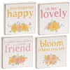 Homegifo Oh Hey Lovely Floral Square Block 4 Asstd.