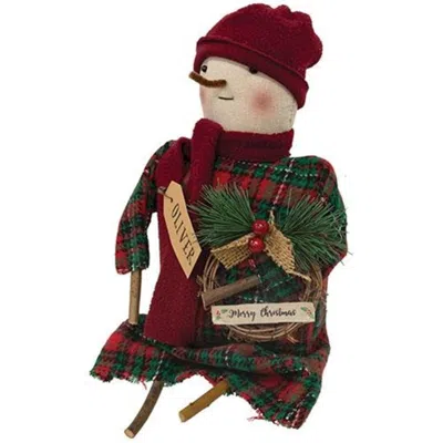 Homegifo Oliver Snowman Doll In Multi