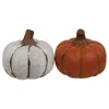 Homegifo Orange & White Mini Resin Pumpkin 2 Asstd.