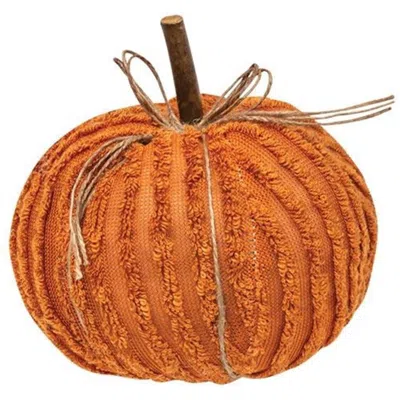 Homegifo Orange Chenille Pumpkin 6 Inch