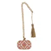 Homegifo Orange Damascus Print Beaded Pumpkin Strand