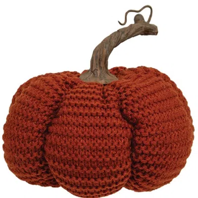 Homegifo Orange Knit Pumpkin 5.5" In Red