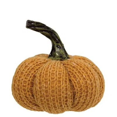 Homegifo *orange Knit Pumpkin Small In Brown