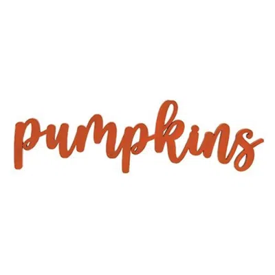 Homegifo *orange "pumpkins" Hanging Script Sign In Gold