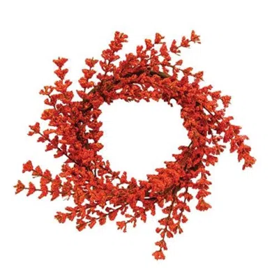 Homegifo Orange Sallowthorn Candle Ring In Red