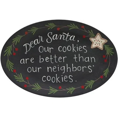 Homegifo Our Cookies Are Better Oval Plate In Black