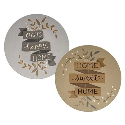 Homegifo *our Happy Home Plate 2 Asstd. In Multi