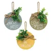 Homegifo *our Nest Round Sign Ornament W/greenery 3 Asstd.