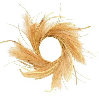 Homegifo Pale Mellow Whisp Candle Ring In Neutral