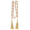 Homegifo Pastel Spring Wood Bead Garland 60"
