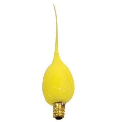 Homegifo Pastel Yellow Bulb Candelabra Base 4w