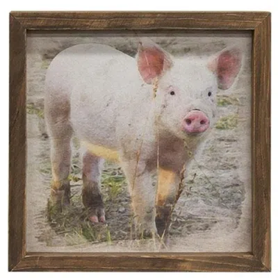 Homegifo Pasture Pig Framed Print Wood Frame