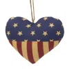 Homegifo Patriotic Heart Fabric Ornament
