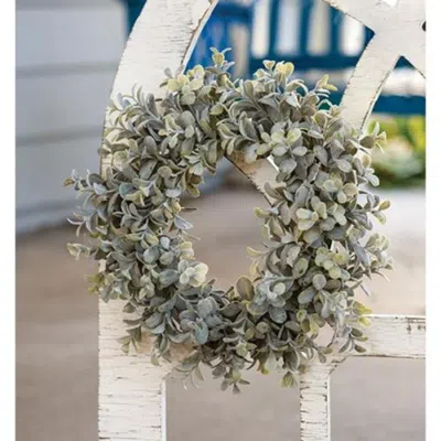 Homegifo *pebble Eucalyptus Candle Ring 6" In Gray