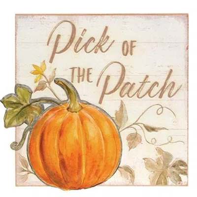 Homegifo Pick Of The Patch Wood Sign In Orange
