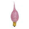 Homegifo Pink Glitter Silicone Dipped Candelabra Base Bulb 4w