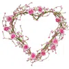 Homegifo Pink Roses & Pip Berry Heart Wreath