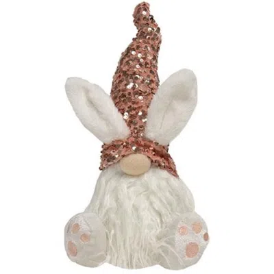 Homegifo Pink Sequin Bunny Gnome In White