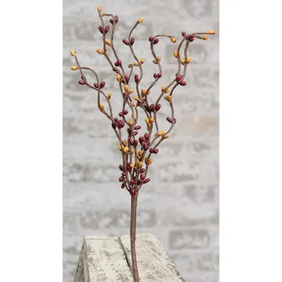 Homegifo Pip Berry Pick Burgundy And Old Gold 12" In Yellow